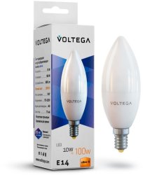 Светодиодная лампа E14 10W 2800К (теплый) Simple Voltega 7064