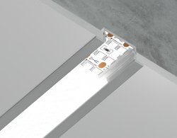 Алюминиевый профиль встраиваемый 28.6*10 для светодиодной ленты до 18,5мм Ambrella light ILLUMINATION Alum GP1200AL