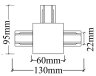 Соединитель Т-образный для однофазного шинопровода CLT 0.2211 Crystal Lux CLT 0.2211 02 BL