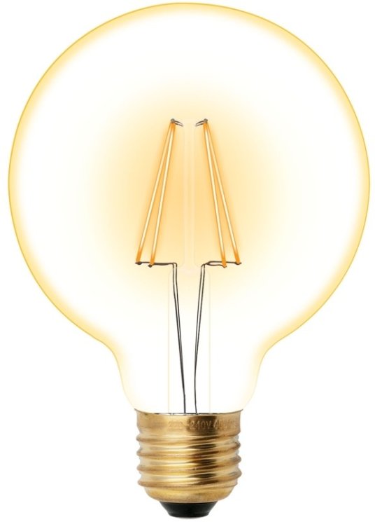 Ретро лампа E27 6W Vintage Uniel LED-G95-6W-GOLDEN-E27 GLV21GO (UL-00002359)