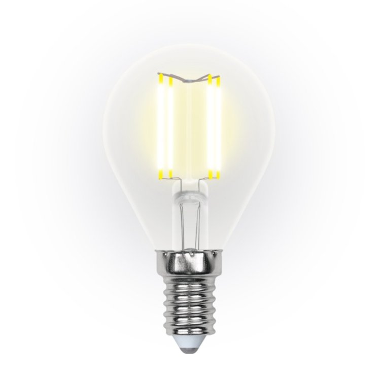 Диммируемая светодиодная лампа E14 5W 3000K (теплый) Air Uniel LED-G45-5W-WW-E14-CL-DIM GLA01TR (UL-00002866)