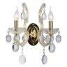 Бра Crystal Lux с лампочками Hollywood AP2 Gold+Lamps E14 Свеча