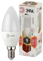 Светодиодная лампа E14 9W 2700К (теплый) Эра LED B35-9W-827-E14 (Б0027969)