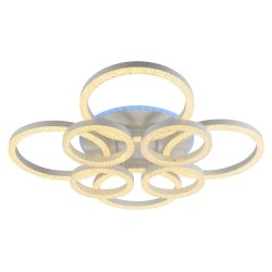 Светодиодная диммируемая люстра с ПДУ Profit Light 5894/4+4A WHT 224W+8W RGB