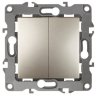 Выключатель двухклавишный ЭРА 12 10AX 250V 12-1004-04 Б0014654