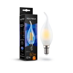 Филаментная светодиодная лампа E14 6W 2800К (теплый) Crystal Voltega 7025