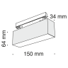 Трековый светильник 7W 3000К для магнитного шинопровода Maytoni Track lamps TR012-2-7W3K-B
