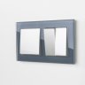 Рамка на 2 поста (серый,стекло) Werkel W0021115