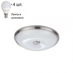 Настенно-потолочный светильник с лампочками Odeon Light Pelow 4957/4+Lamps E14 P45