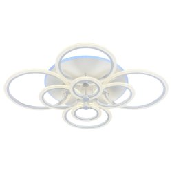 Светодиодная диммируемая люстра с ПДУ Profit Light 8076/8 WHT 212W+15W RGB
