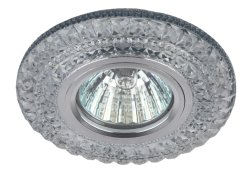 Встраиваемый светильник cо LED подсветкой Эра DK LD3 SL/WH+BL (Б0019203)