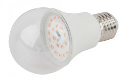 Лампа светодиодная для растений ЭРА E27 11W 2150K прозрачная FITO-11W-Ra90-E27