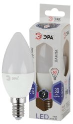 Светодиодная лампа E14 7W 6000К (холодный) Эра LED B35-7W-860-E14 (Б0031400)