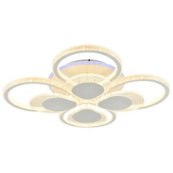 Светодиодная диммируемая люстра с ПДУ Profit Light 5891/4+4B WHT 248W+8W RGB