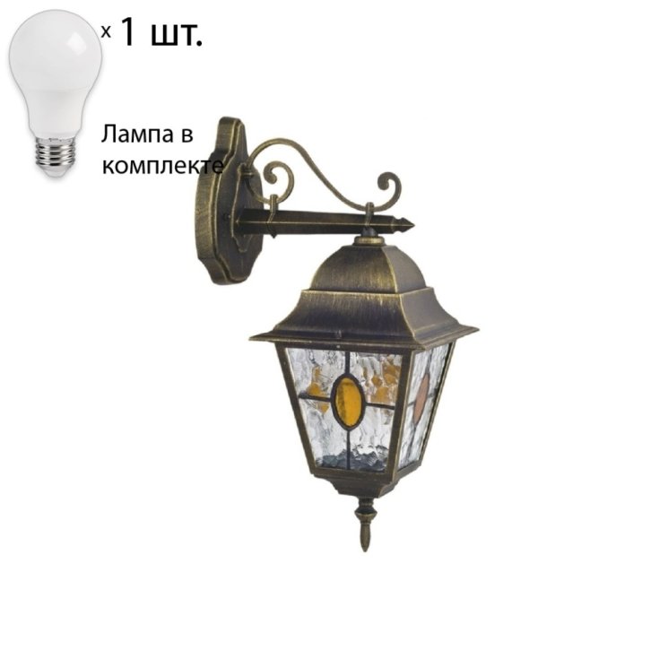 Уличный настенный светильник с лампочкой от Lustrof Загреб 1805-519209
