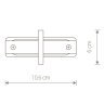 Соединитель прямой для однофазного шинопровода Nowodvorski Profile Recessed 8968