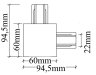Соединитель L-образный для однофазного шинопровода CLT 0.2211 Crystal Lux CLT 0.2211 03 WH