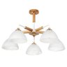 Потолочная люстра на штанге Matthew Arte Lamp с поддержкой Алиса A5032PL-5BR-A