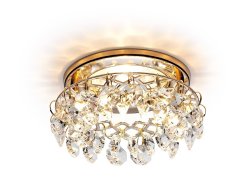 Встраиваемый светильник Ambrella light Crystal K7070 CL/G