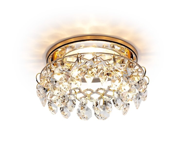 Встраиваемый светильник Ambrella light Crystal K7070 CL/G