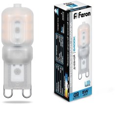 Лампа светодиодная Feron LB-430 G9 5W 6400K 25638