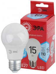 Лампа светодиодная ЭРА E27 15W 4000K матовая A60-15W-840-E27 R Б0046356