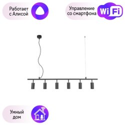 Подвесной светильник Crystal Lux с поддержкой Алиса CLT 015C6 L1200 BL-А