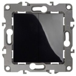 Выключатель двухклавишный ЭРА 12 10AX 250V 12-1004-06 Б0014656