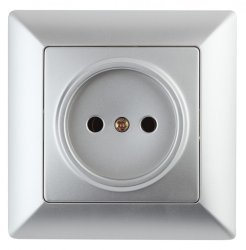 Розетка ЭРА Intro Solo 2P 16A 250V серебро 4-201-03 Б0043307 Розетка ЭРА Intro Solo 2P 16A 250V серебро 4-201-03 Б0043307