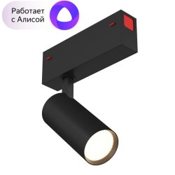 Однофазный LED светильник 20W 3000-6000К для трека с поддержкой ''Алиса'' Smart Denkirs DK8020-BK
