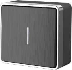 Выключатель одноклавишный с подсветкой Gallant (графит рифленый) Werkel W5010104