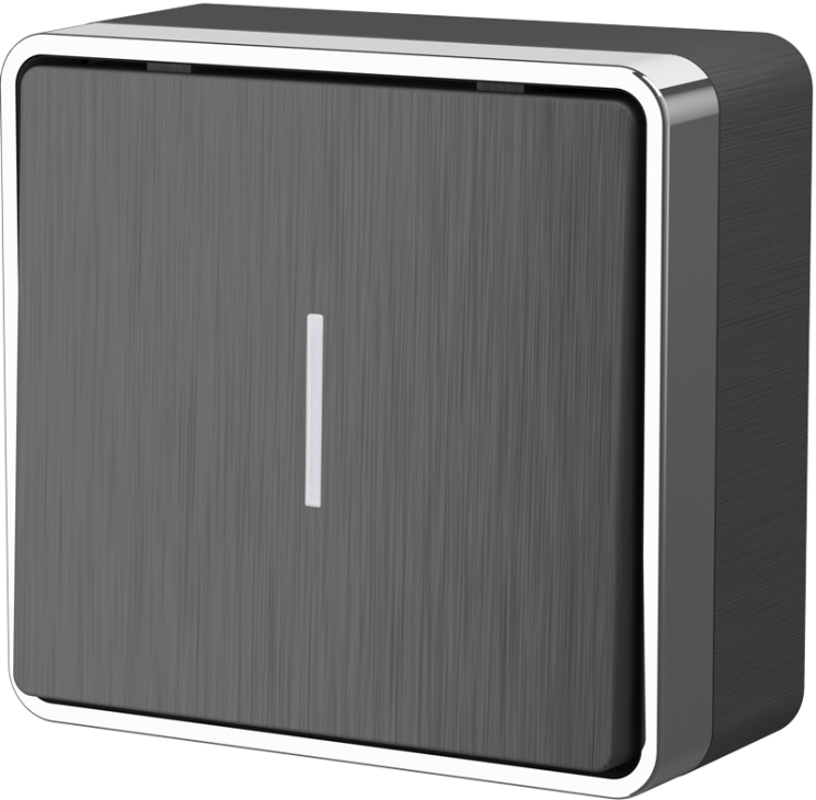 Выключатель одноклавишный с подсветкой Gallant (графит рифленый) Werkel W5010104
