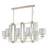 Подвесная люстра Crystal Lux с поддержкой Алиса NICOLAS SP8 L1000 GOLD/WHITE-А