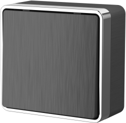 Выключатель одноклавишный проходной Gallant (графит рифленый) Werkel W5012004