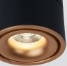 Накладной светодиодный светильник Elektrostandard DLR031 15W 4200K 3100 черный матовый/золото (a050528)