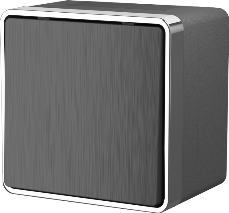 Выключатель одноклавишный влагозащищенный Gallant (графит рифленый) Werkel W5010204