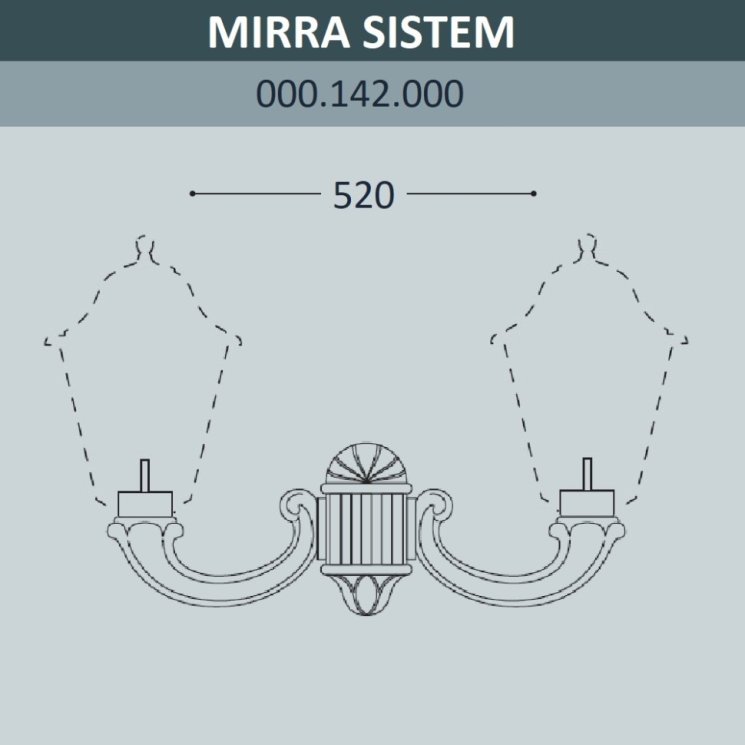 Консоль для паркового фонаря Fumagalli MIRRA SYS 000.142.000.A0