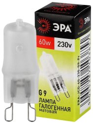 Галогенная лампа G9 60W 3000К (теплый) Эра G9-JCD-60-230V-FR (C0027364)