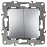Выключатель двухклавишный ЭРА 12 10AX 250V 12-1004-03 Б0014653