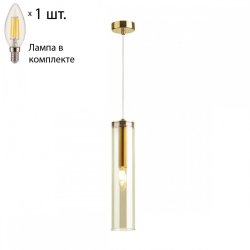 Подвесной светильник с лампочкой Odeon Light Klum 4693/1+Lamps E14 Свеча