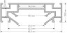 Профиль для монтажа шинопровода в натяжной потолок 2м Denkirs TR3030-AL