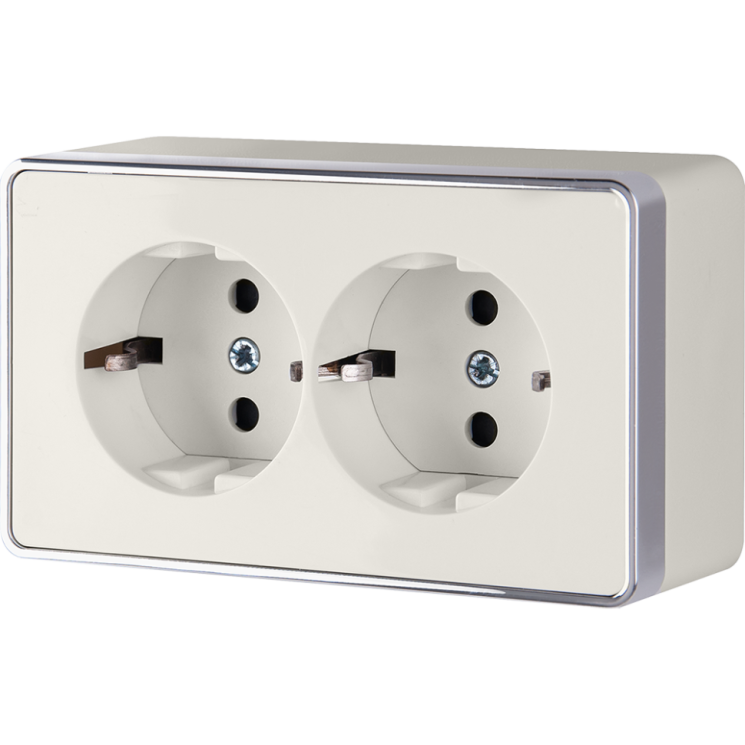 Розетка двойная с заземлением Gallant (слоновая кость) Werkel W5072103