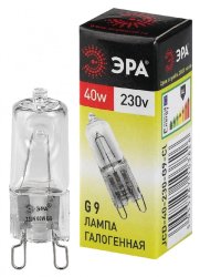 Галогенная лампа G9 40W 3000К (теплый) Эра G9-JCD-40-230V-CL (C0027378)