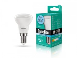 Светодиодная лампа E14 6W 4500 (белый) FR Camelion LED6-R50/845/E14 (11659)