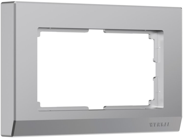 Рамка для двойной розетки (серебряный) Werkel W0081806