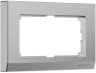 Рамка для двойной розетки (серебряный) Werkel W0081806