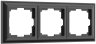 Рамка на 3 поста (черный матовый) Werkel W0032208