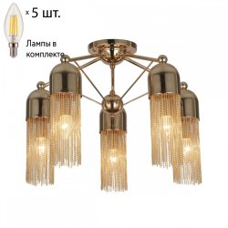 Потолочная люстра с лампочками Favourite Zaria 2739-5P+Lamps E14 Свеча
