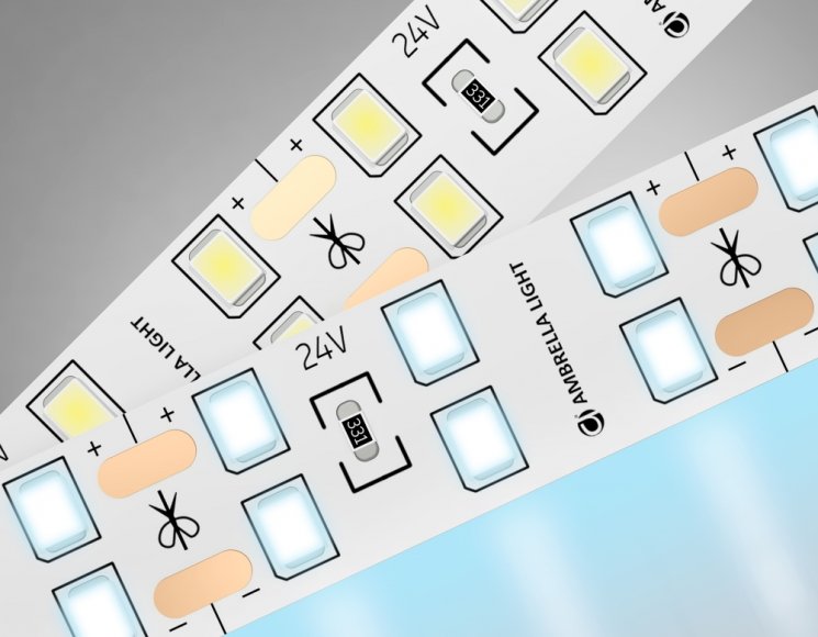 5м. Светодиодная лента холодного света 6500К, 2835, 20W, 24V, 204LED/m, IP20 Ambrella light ILLUMINATION LED Strip GS3603