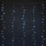 Электрогирлянда Занавес Vegas  96 хол. LED, 8 реж., 6 нит., блок пит., размер 1,5х1,5+5м, IP44 220V/4,5V 55149